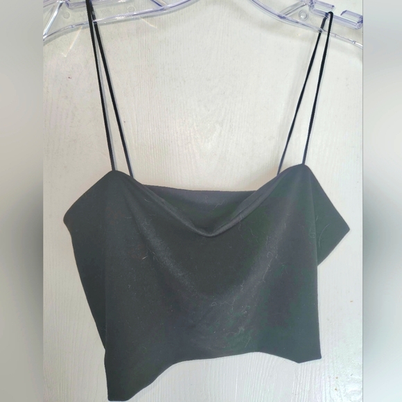 SHEIN BLACK SOFT CROPPED TANK TOP, L - Picture 2 of 3